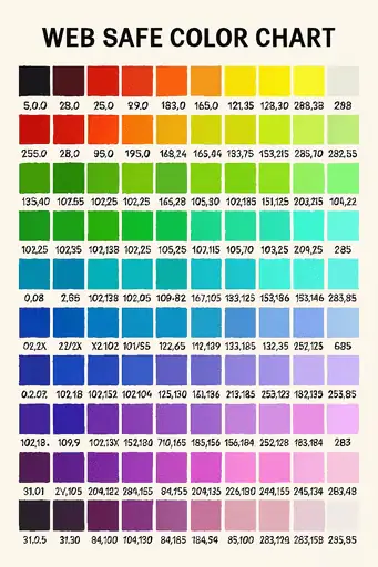 “Web-Safe” Colour Chart