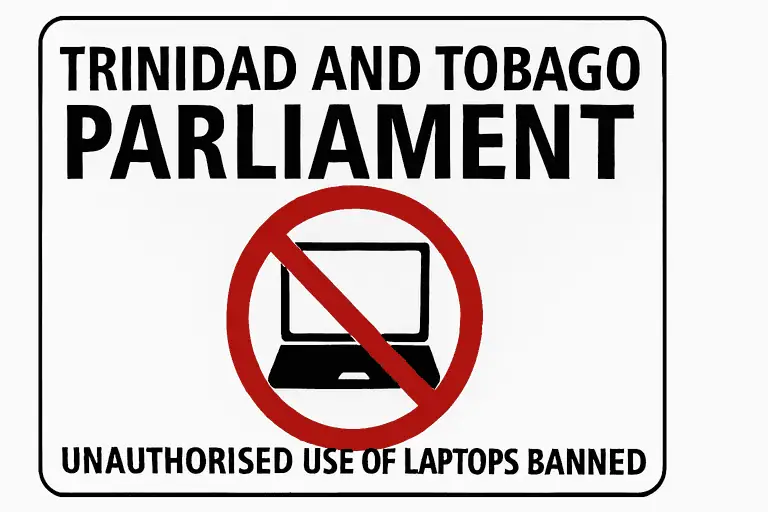 Opposition Leader suspended from Trinidad and Tobago Parliament for using laptop