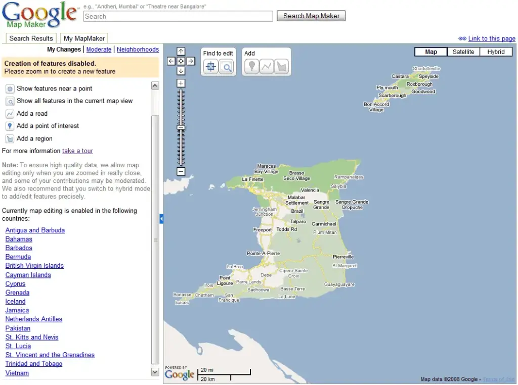 Google MapMaker enabled for Trinidad and Tobago