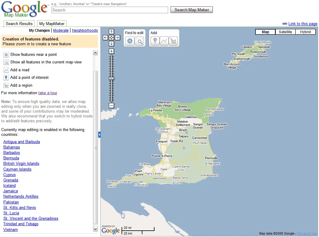Google MapMaker enabled for Trinidad and Tobago