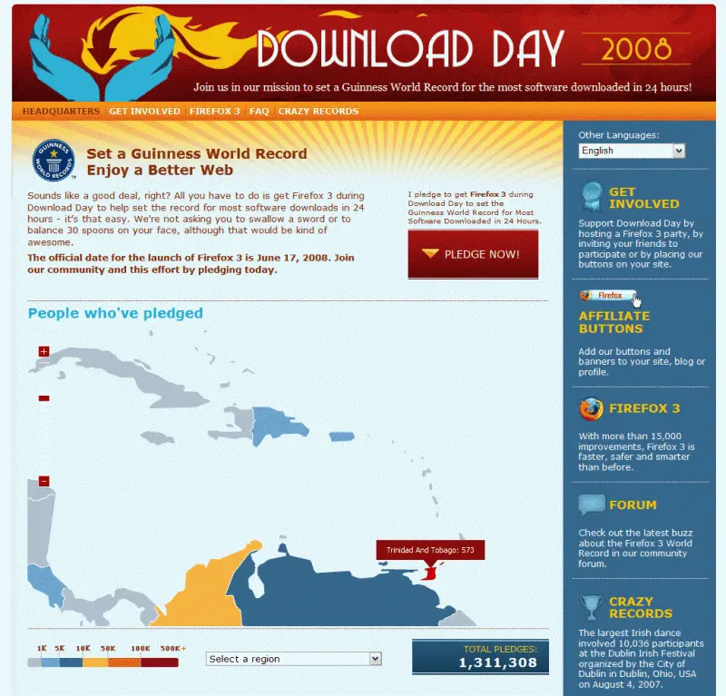 Help Firefox get a world record on Tuesday 17th June 2008
