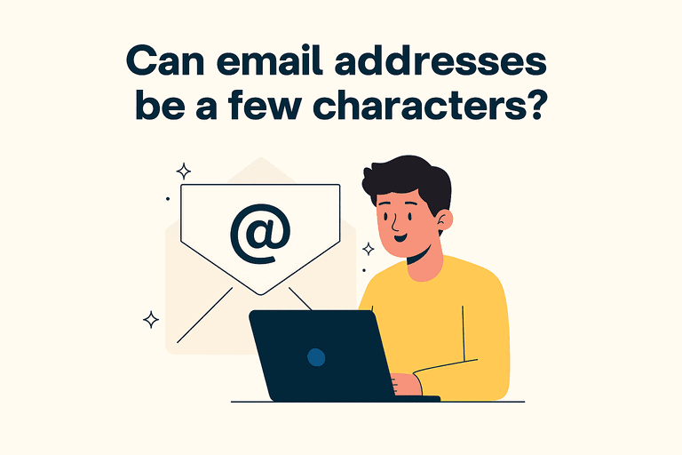 Can email addresses be just a few characters?