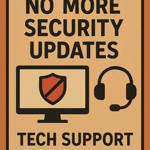 No more security updates, tech support for Windows