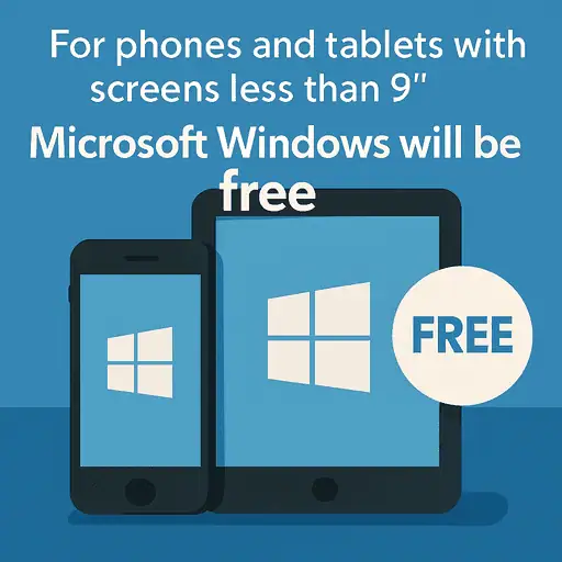 Microsoft making Windows free on devices with screens under nine inches | The Verge