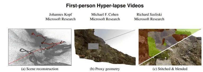 Microsoft Research demos first person hyper-lapse videos