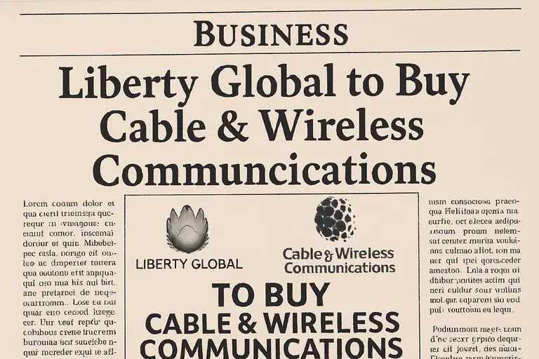 Liberty Global to Buy Cable & Wireless Communications for $5.5 Billion US