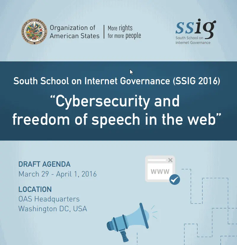 South School on Internet Governance (SSIG) from March 29 to April 1 2016 – how to watch/participate remotely