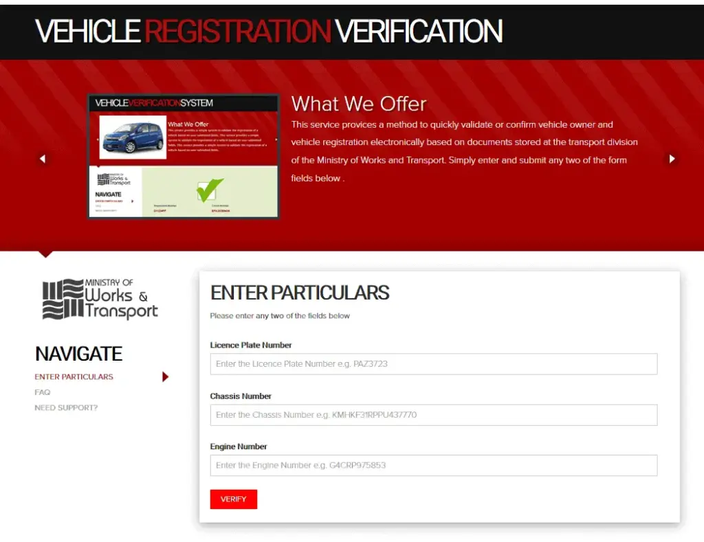 Ministry of Works and Transport of Trinidad and Tobago launches Online Vehicle Validation System