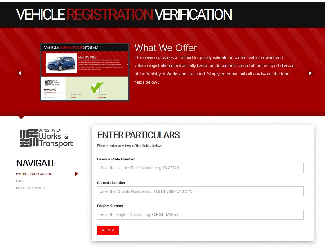 Ministry of Works and Transport of Trinidad and Tobago launches Online Vehicle Validation System