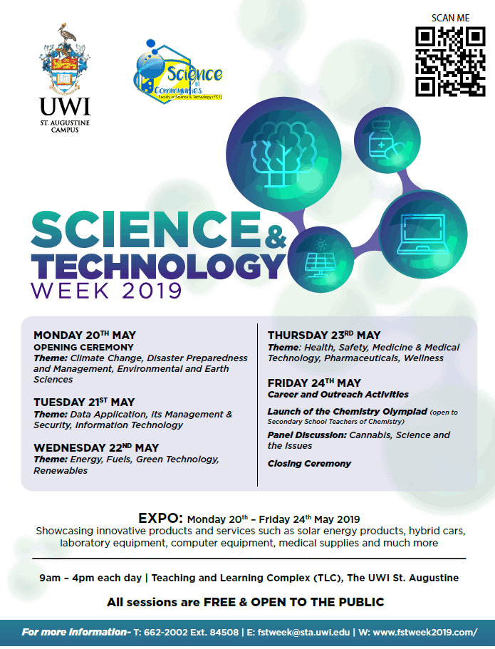 UWI FST’s Science and Technology Week 2019 from May 20-24 2019 ...