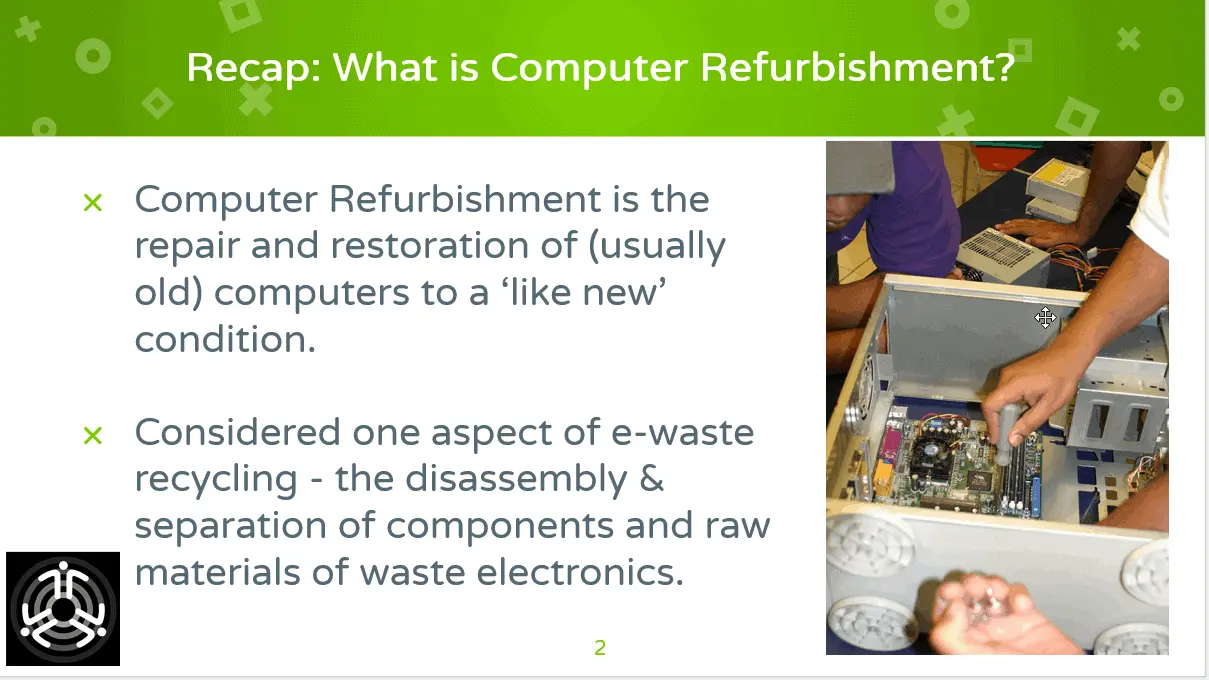 Update on the Trinidad and Tobago Computer Society refurbishing of computers