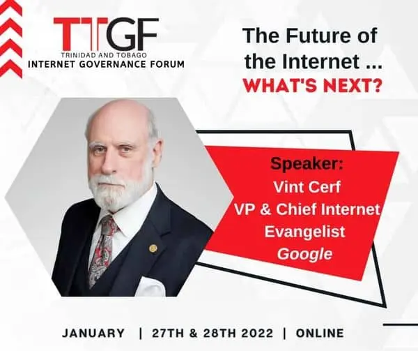 Register (for free!) to attend the online Trinidad and Tobago Internet Governance Forum 2022 on Thursday January 27 and Friday January 28 2022 #TTIGF2022