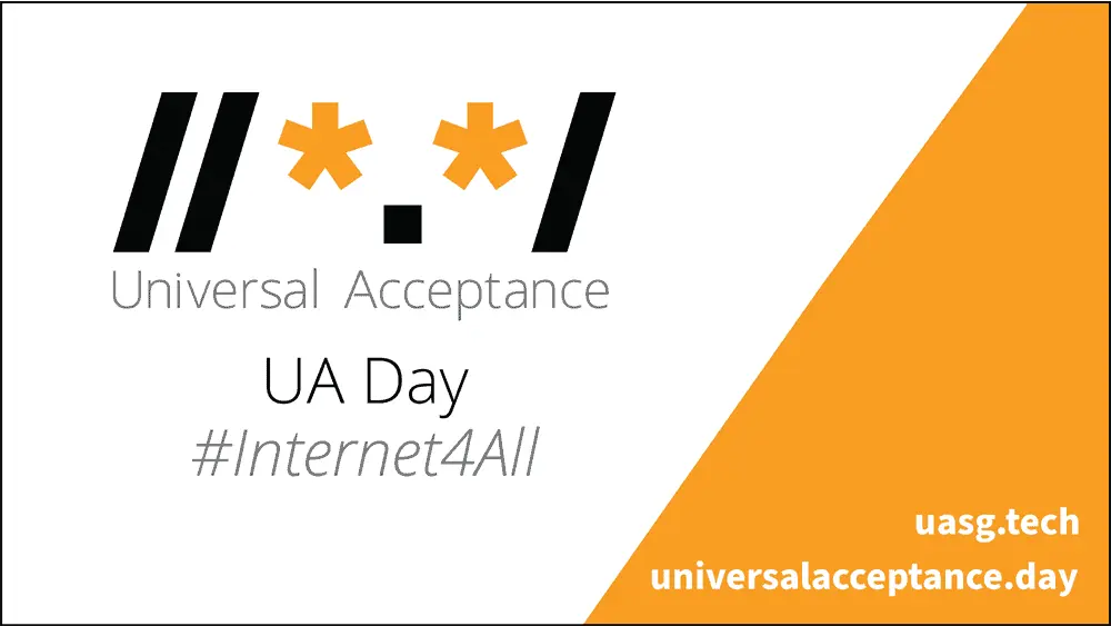 Universal Acceptance webinar on Tuesday April 18 2023 from 9am to 1pm #Internet4All