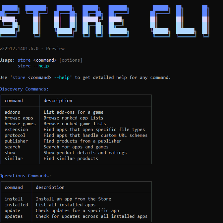 Microsoft Store gets a new command line interface – Trinidad and Tobago ...